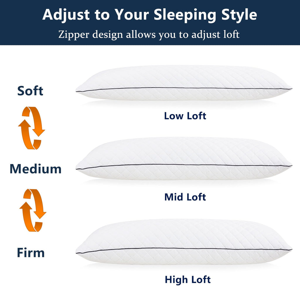 1 MIDDLE ONE Body Pillow, Memory Foam Body Pillows for Adults Sleeping, Long Pillow for Bed, Big Large Firm Full Body Pillow for Side Sleeper, 20x54 Inch, White