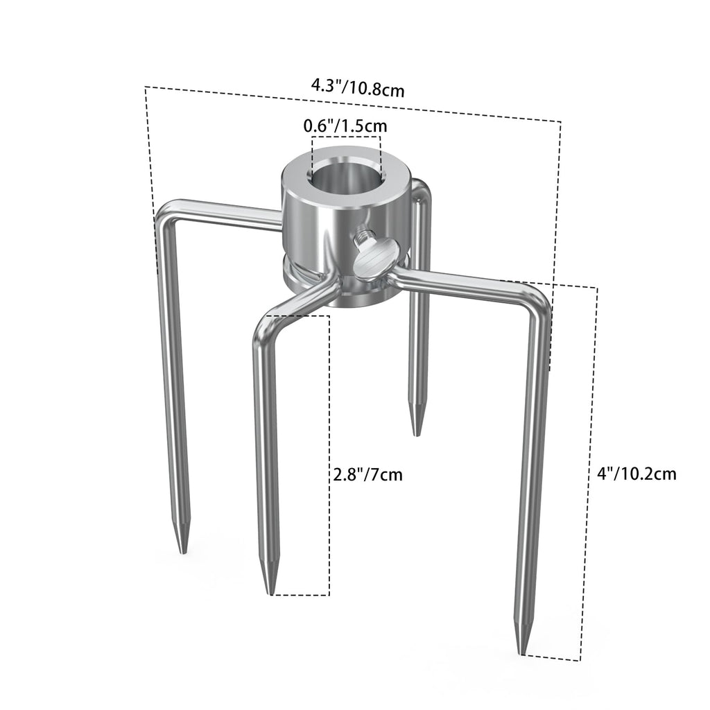 only fire Rotisserie Meat Forks for Most Grills - Include 2pcs 4 Pronged Rotisserie Forks and 1pc Double Sided 4 Pronged Rotisserie Fork