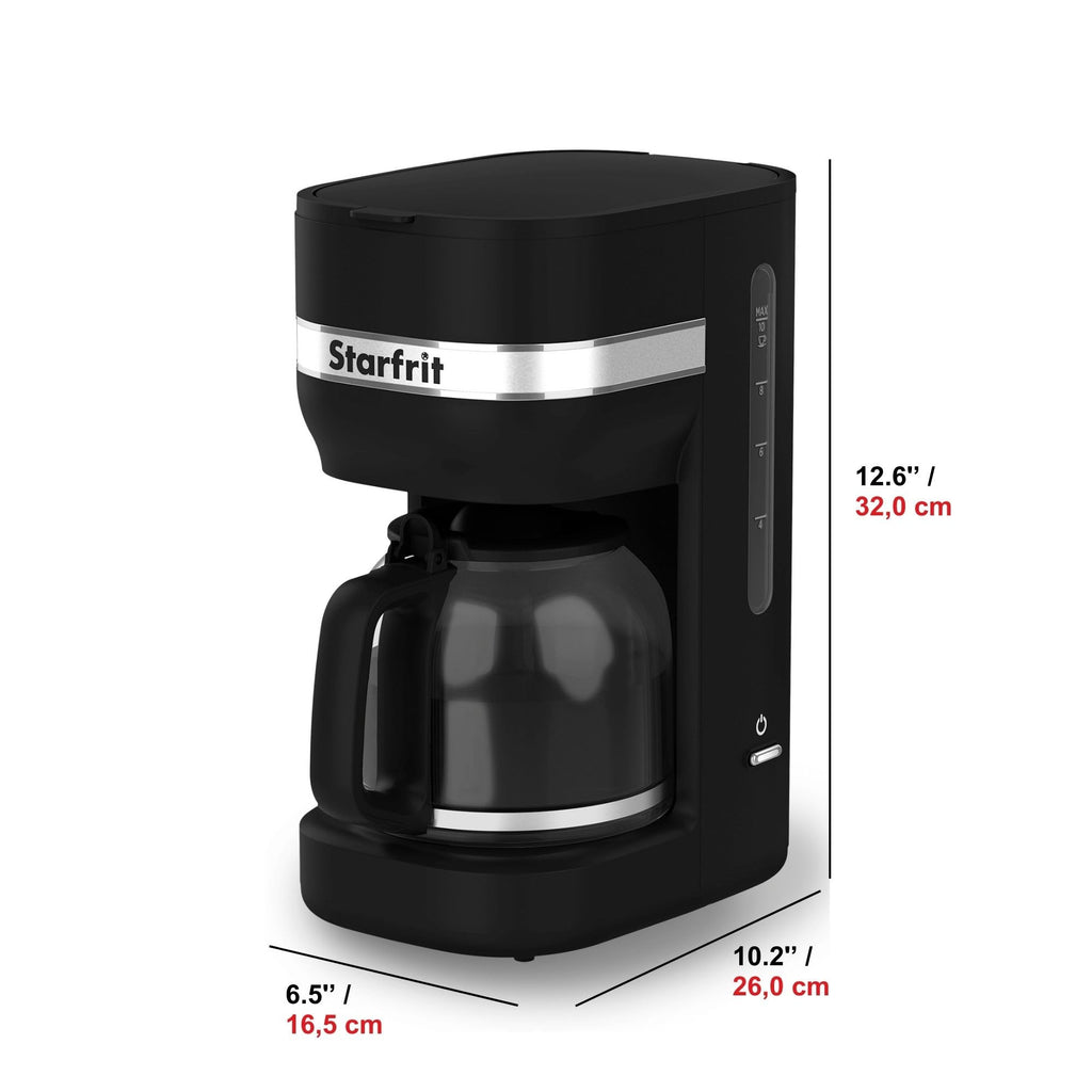 Starfrit 10-Cup Coffee Maker – Keep Warm Function – Reusable Filter Basket – Easy to clean – 900W – Black