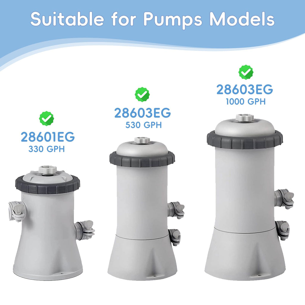 Replacement Pool Hoses for Above Ground Pools 1 1/4, 59" Long Above Ground Pool Hoses (White, 4 Pcs)