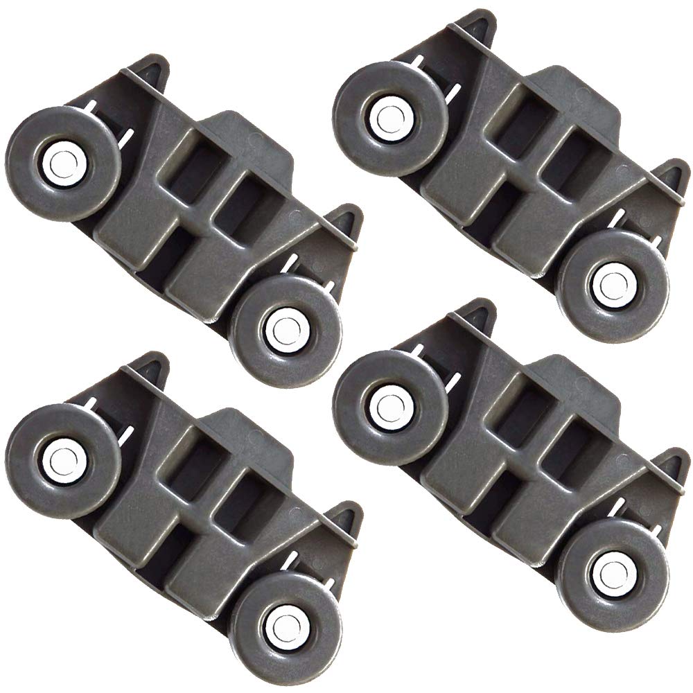 W10195416 New Upgraded Metal Axles Dishwasher Wheel Lower Rack Replacement Parts for Kitchen Aid Whirlpool Kenmore Kitchenaid W10195416V, AP5983730, PS11722152, W10195416VP (4 Pack)