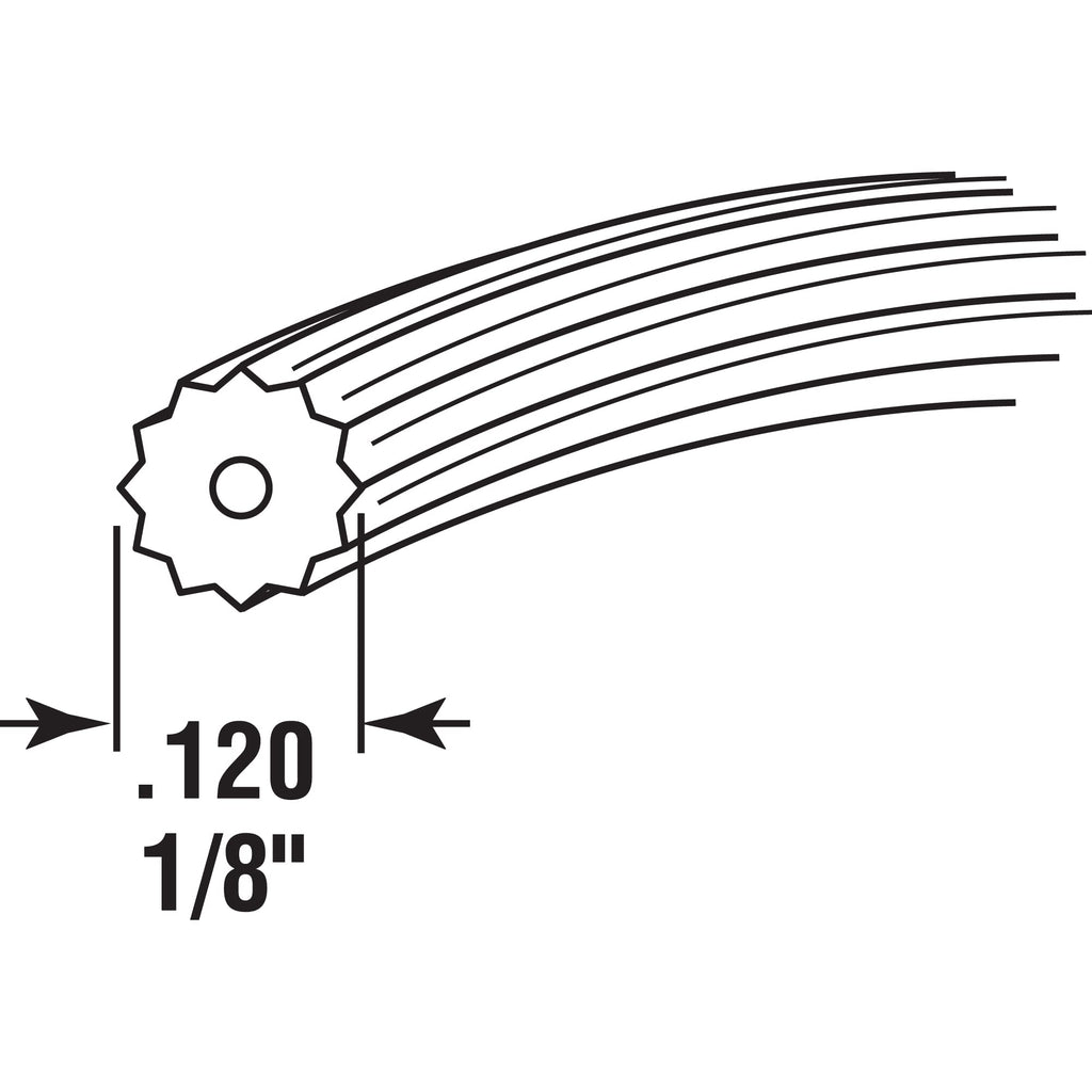 Prime-Line P 7551 Screen Retainer Spline, 0.12 -in(1/8-in), 250-feet Roll, Black