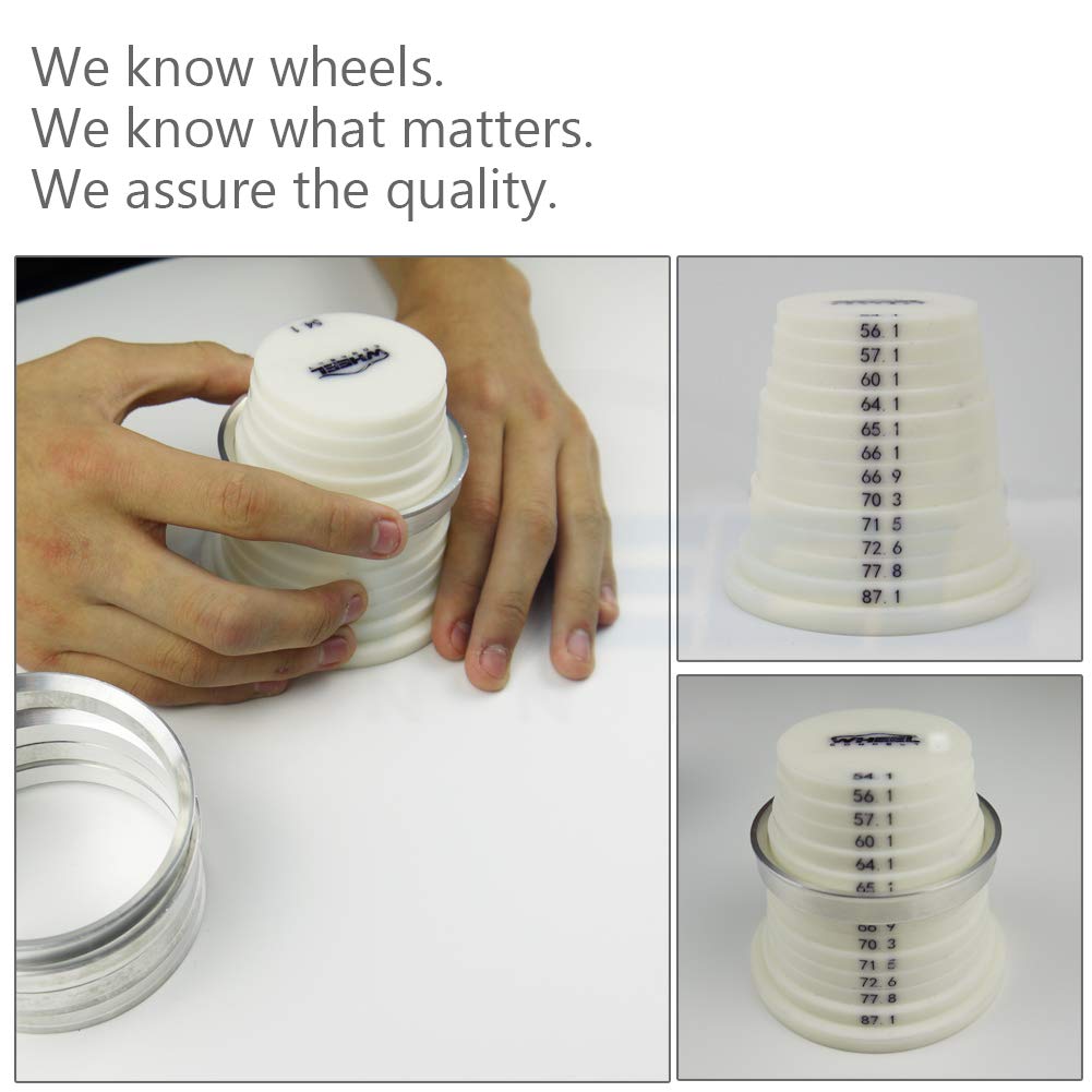 WHEEL CONNECT Hub Centric Rings, 73.1 to 67.1, Set of 4, Aluminium Alloy Hubrings, O.D:73.1-I.D:67.1mm. A