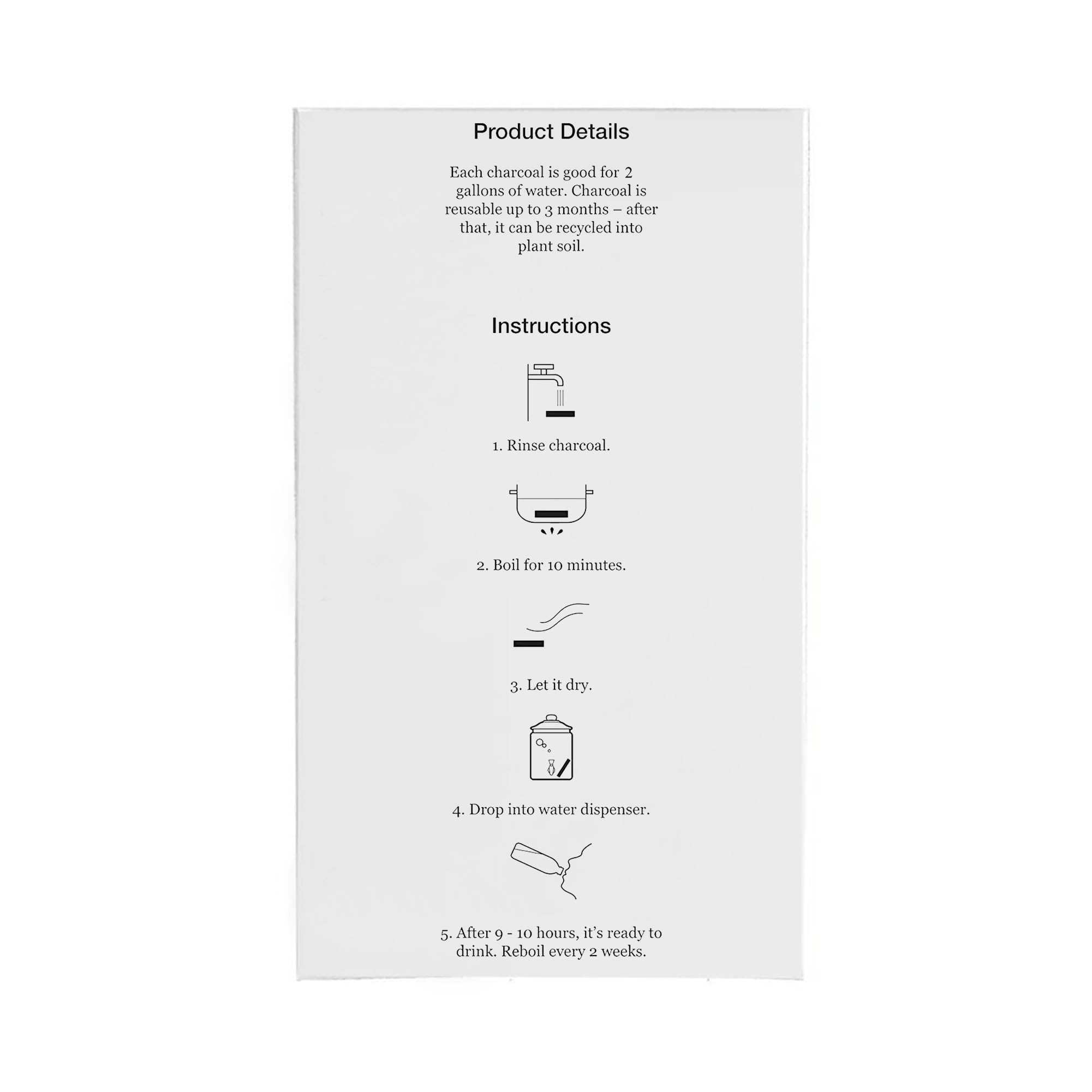 Binchotan Charcoal from Kishu, Japan - Water Purifying Sticks for Great-Tasting, 4 Sticks, Each Filters up to 2 Liters
