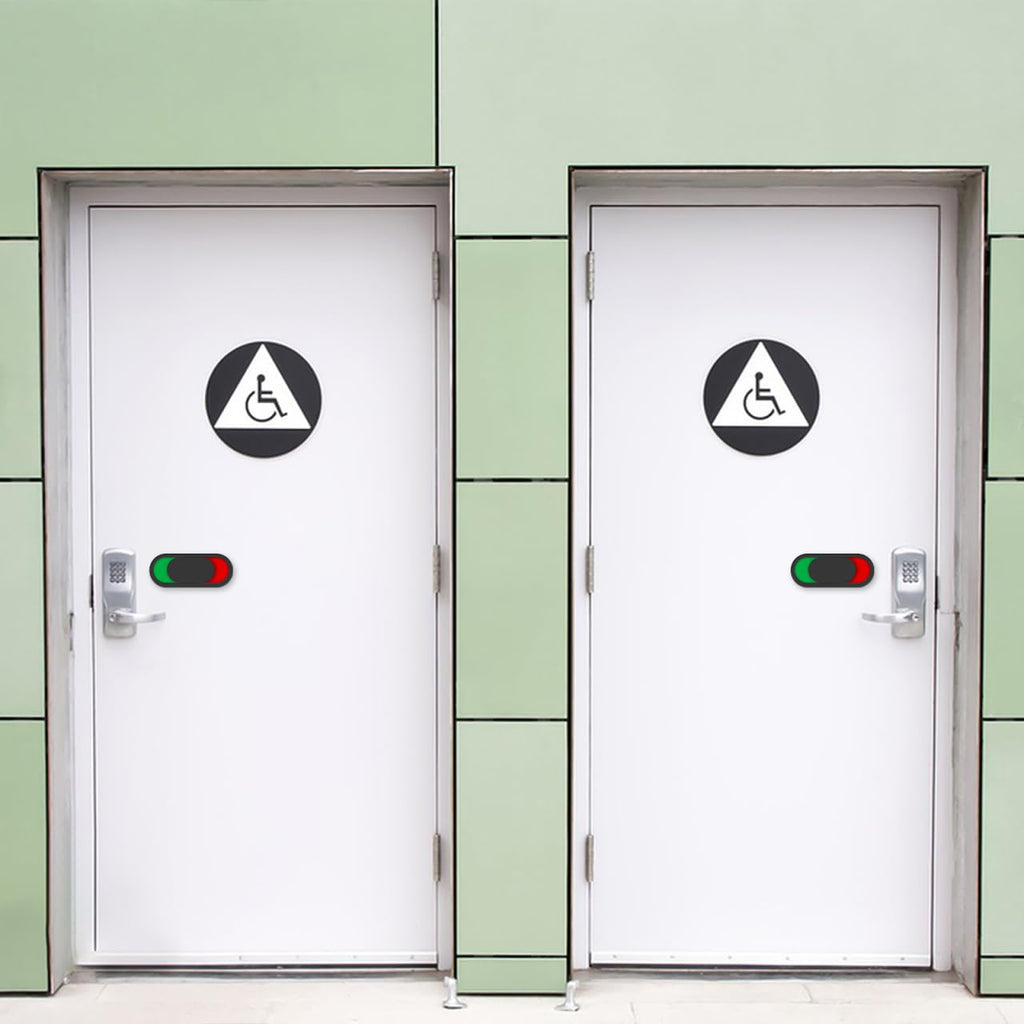 POPETPOP Busy Light Indicator Sign 2Pcs Vacant Occupied Door Signboard for Office Bathroom Hotels - Simple Installation and Practical Design