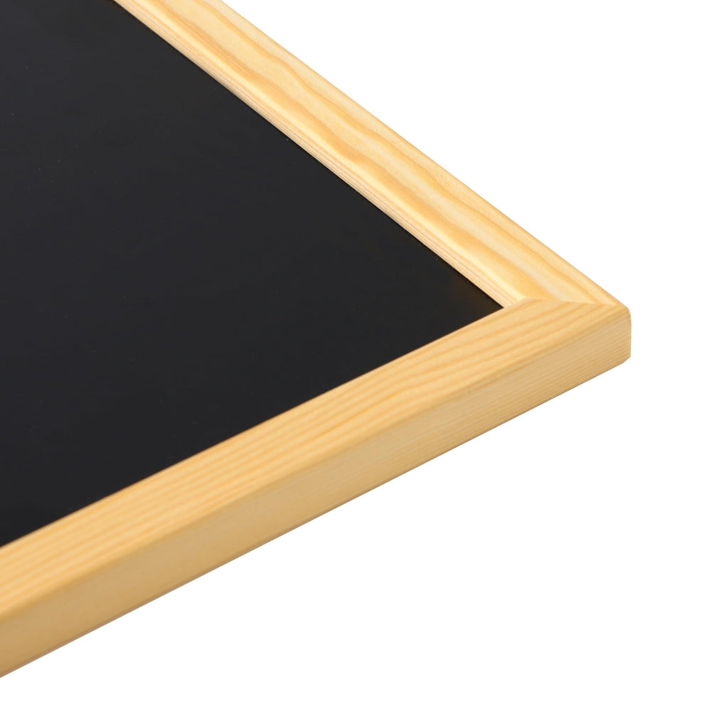 Mordchil HF Chalkboard, 16"x12" Wall Mounted Small Blackboard, Wood Frame Hanging Rustic Chalk Board for School, Office, Home, Restaurant Menu, Kitchen, Natural Wood Color