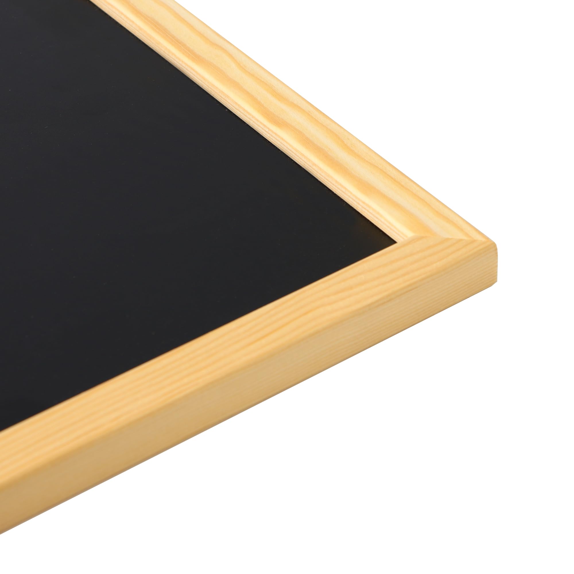 Mordchil HF Chalkboard, 16"x12" Wall Mounted Small Blackboard, Wood Frame Hanging Rustic Chalk Board for School, Office, Home, Restaurant Menu, Kitchen, Natural Wood Color