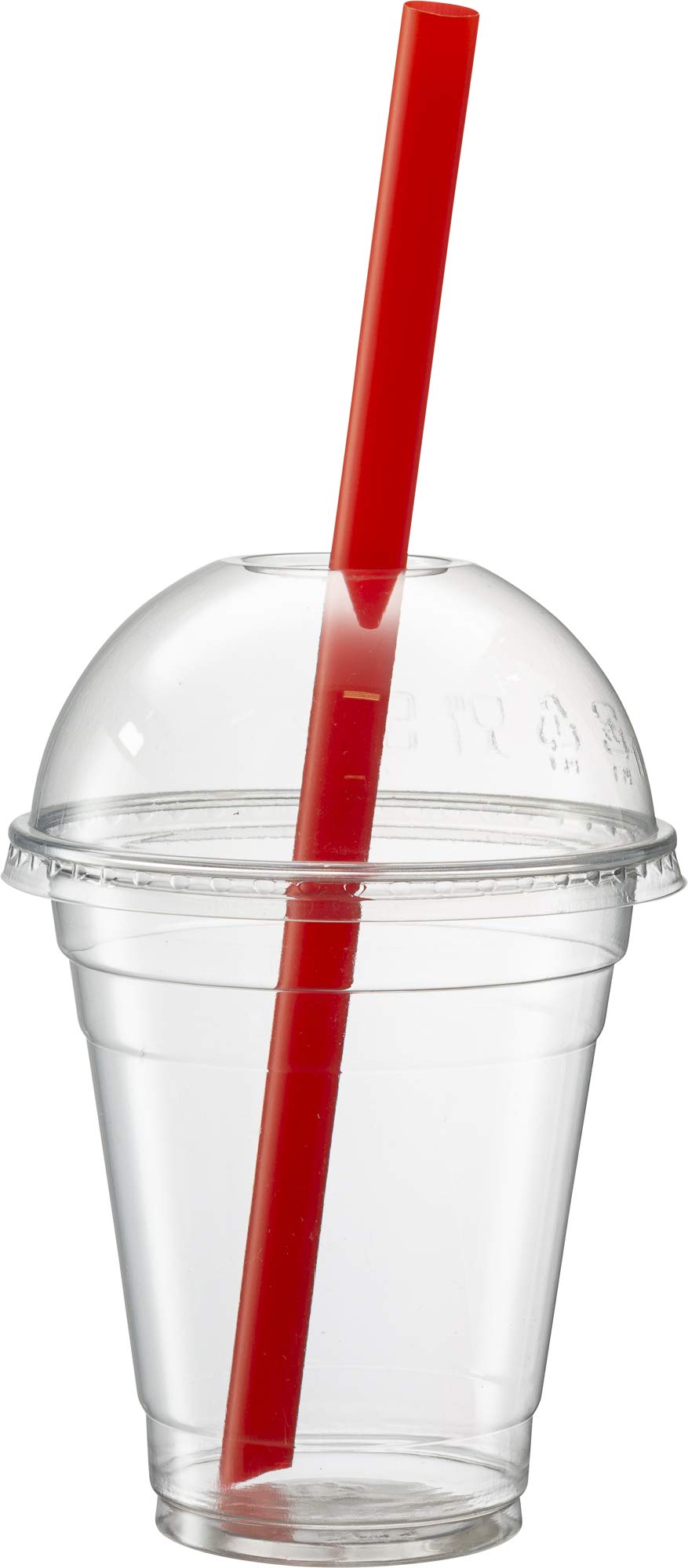 [50 Sets - 12 Oz] Crystal Clear Plastic PET Cups With Dome lids for Iced Coffee, Cold Drinks, Milkshake, Slush Cups, Smoothy's, Slurpee, Party's, Plastic Disposable Cups