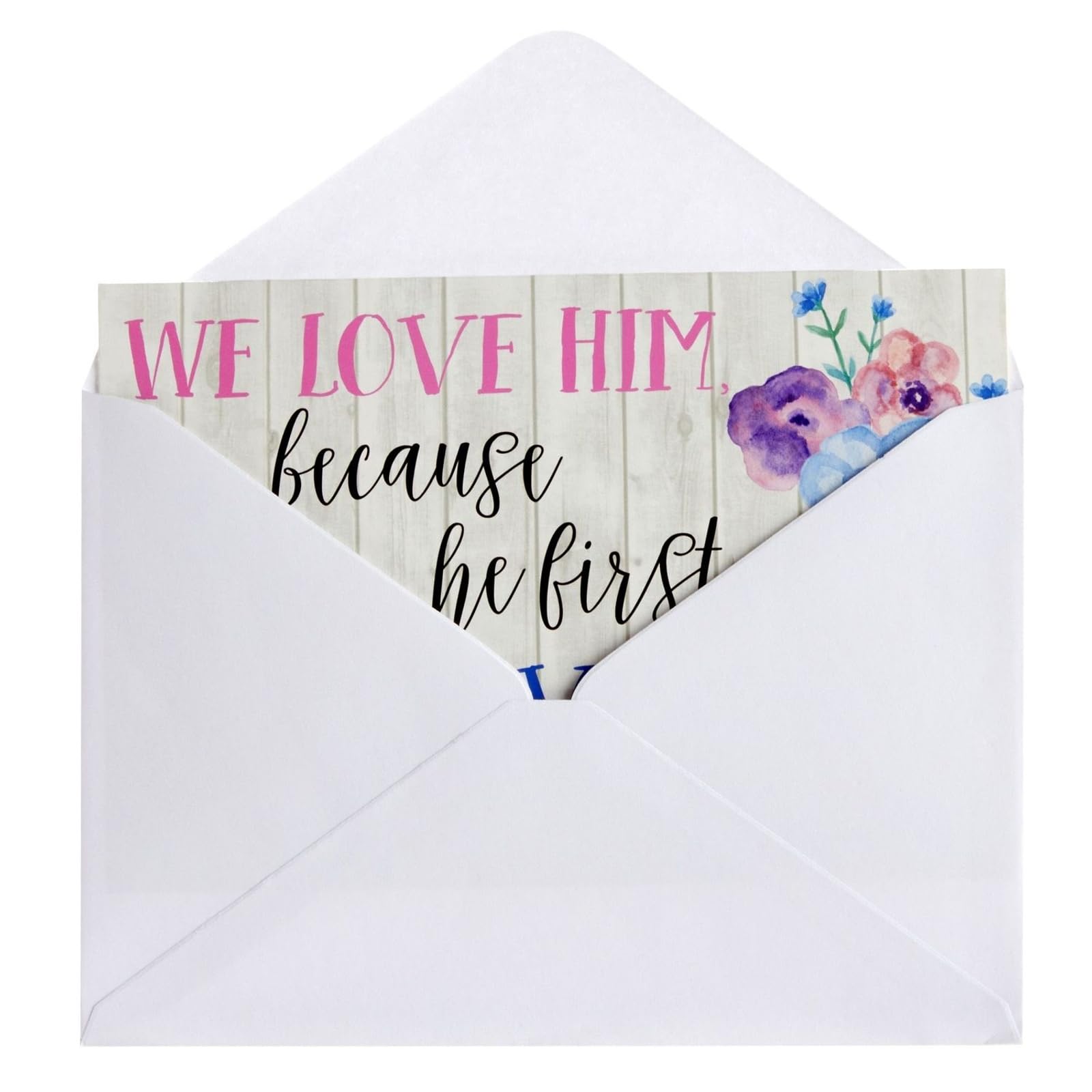 60 Pack Christian Inspirational Cards with Envelopes, Religious Encouragement Scripture, Bible Verses (6 Floral Designs, 4x6 In)