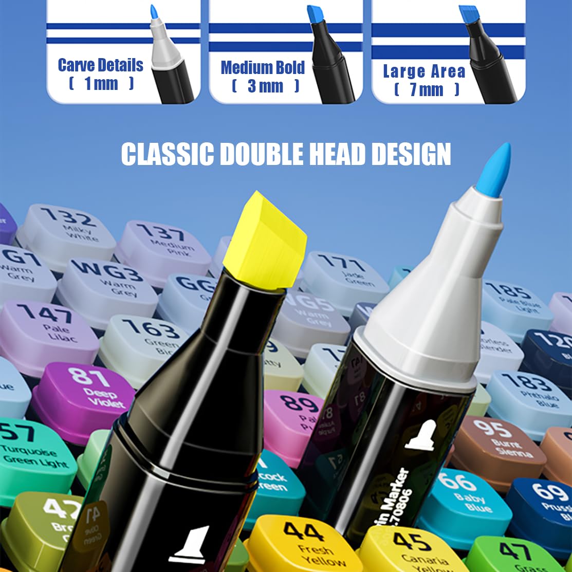 120 Colors Alcohol Markers Art Drawing Markers Set for Adults Dual Tip Permanent Sketch Markers, with Organizing Case