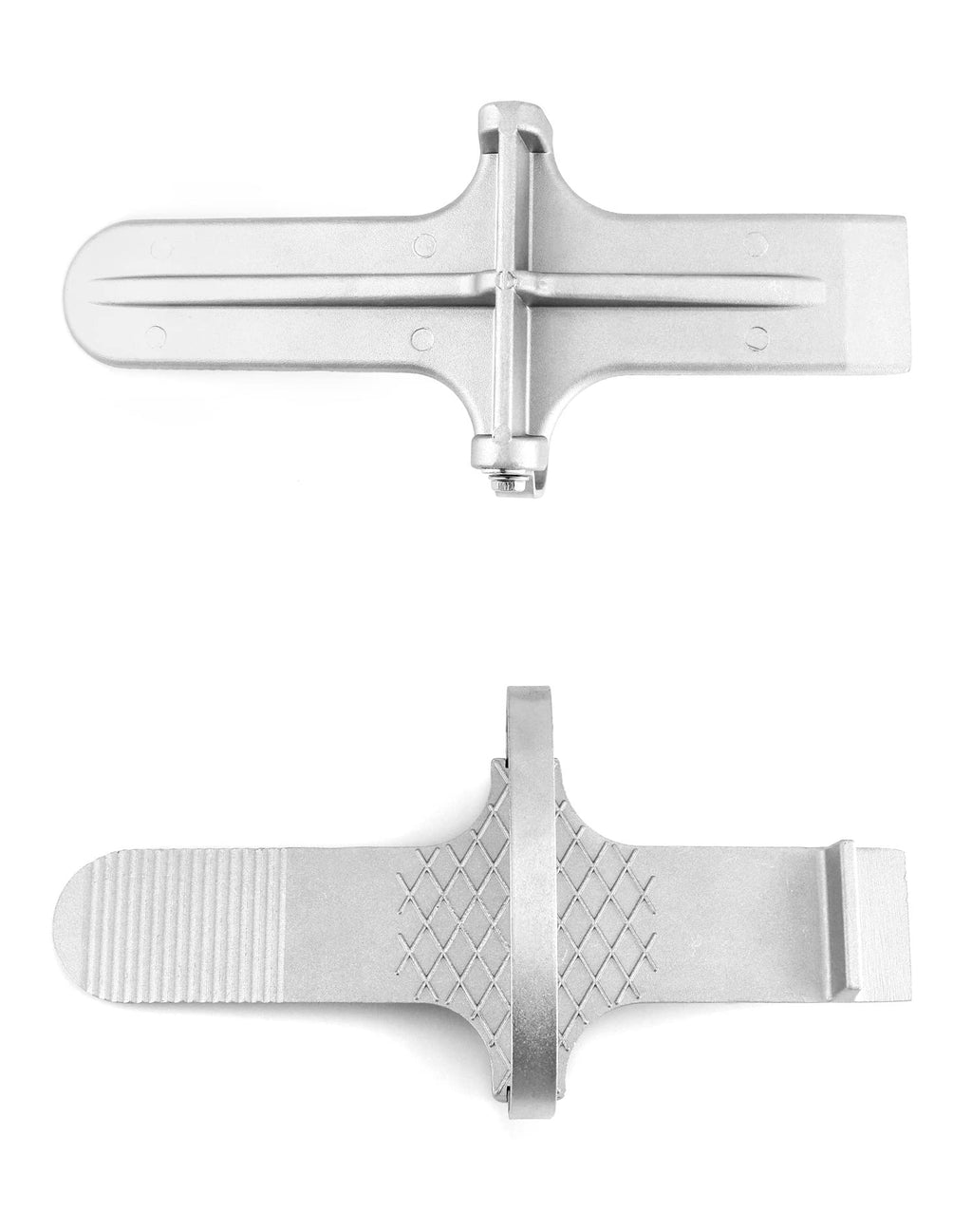 QWORK Foot Panel Lifter, Aluminum Alloy Door Lifter Tool, for Drywall Install, Hinge Installation, Plywood Lifting Tool for Sheetrock, Glass, Ceramic Tile, Silver