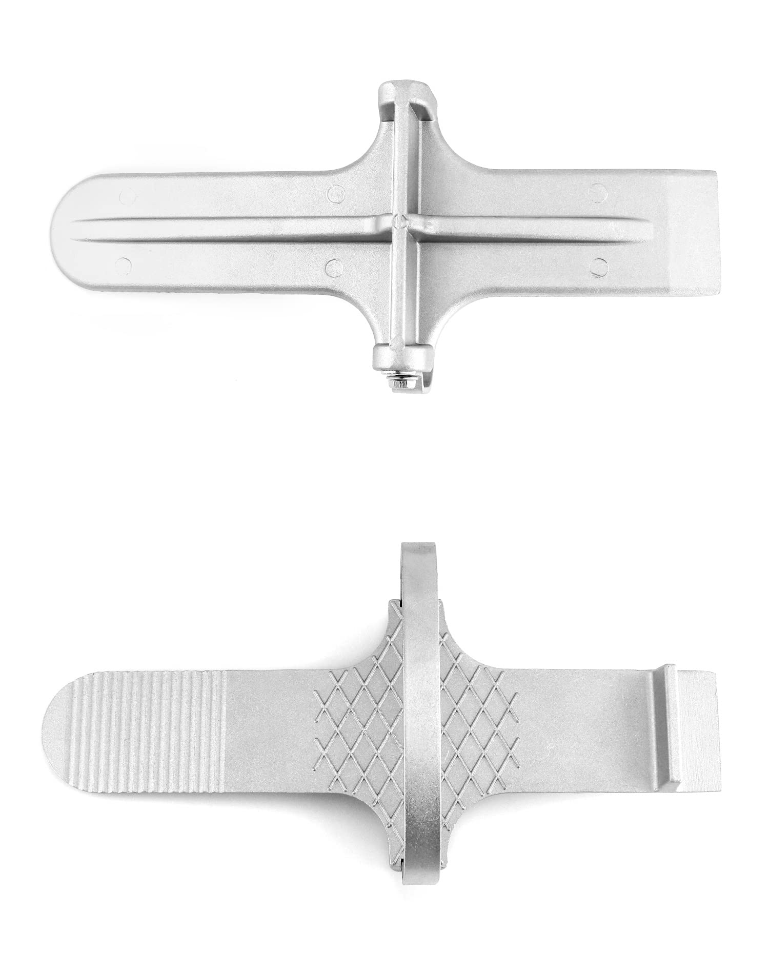 QWORK Foot Panel Lifter, Aluminum Alloy Door Lifter Tool, for Drywall Install, Hinge Installation, Plywood Lifting Tool for Sheetrock, Glass, Ceramic Tile, Silver