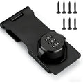 Mechanical Password Rotary Hasp Locks Cabinet Locks with Combination Door Suitable for School Gym Storage Cabinet Fence Toolbox Door Box (Black)