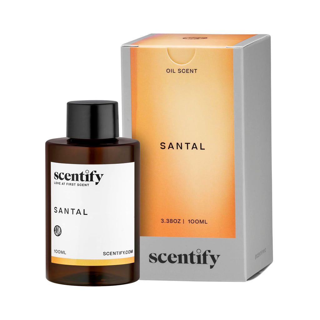 Scentify Santal Aroma Oil Refill Scent for Oil Diffusers - Iris, Amber, Sandalwood, Cedar Scents - Luxurious Relaxing Aromatherapy Diffuser Fragrance 100ml, 3.38 oz
