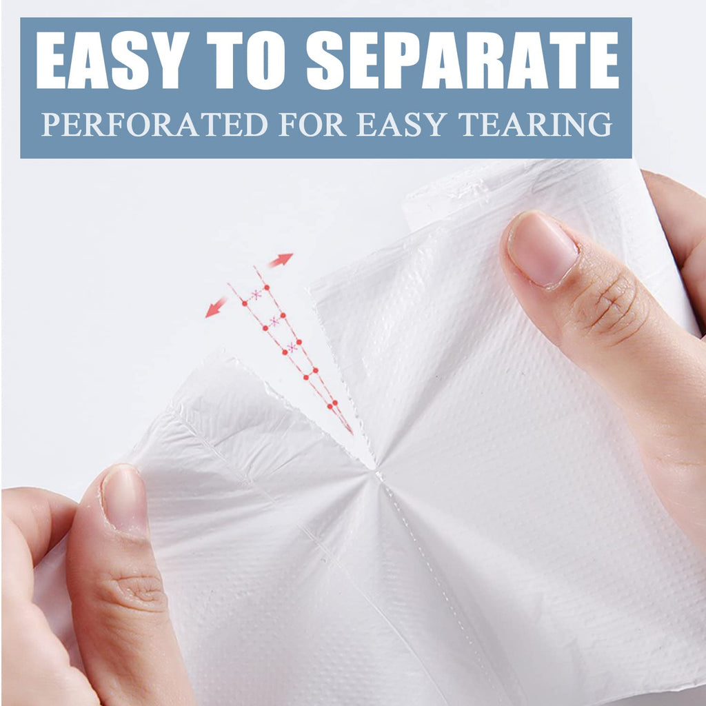 Small Trash Bags 4 Gallon - Unscented 4 Gal Bathroom Trash Bags, Small Garbage Bags for Bathroom Office Bedroom, White 4 Gallon Trash Bag Plastic Mini Small Trash Can Liners, 80 Count