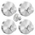 VEHHE 4 Pack Self-Adhesive Suction Cup Hooks for Shower, Heavy Duty Reusable Shower Hooks for Inside Shower, No-Drill Shower Hooks Suction Cup for Bathroom, Bath Towel, Towel (Silver)