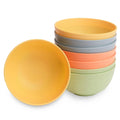 Nook Theory Reusable Wheat Straw Bowls 8 Pcs - 26 Oz Cereal Bowl, Non-Toxic Kids and Toddler Bowl, Microwavable, Dishwasher Safe and Unbreakable Dinnerware (Meadow)