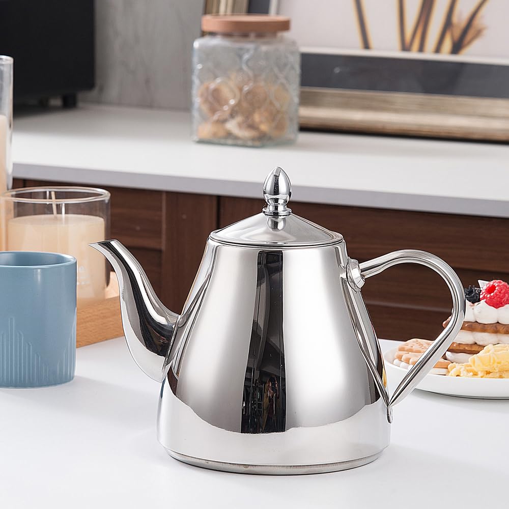 SANQIAHOME Stainless Steel Teapot Coffee Servers 1200ml