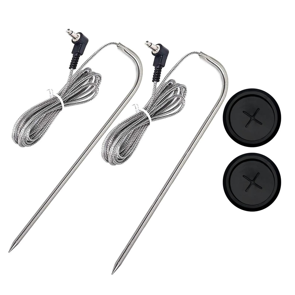 Replacement Meat Probe for Pit Boss Pellet Grill, Compatible with Pit Boss Series Pellet Grill and Smoker, 3.5 mm Plug, 2 Waterproof Temperature Probes(Heruisi)