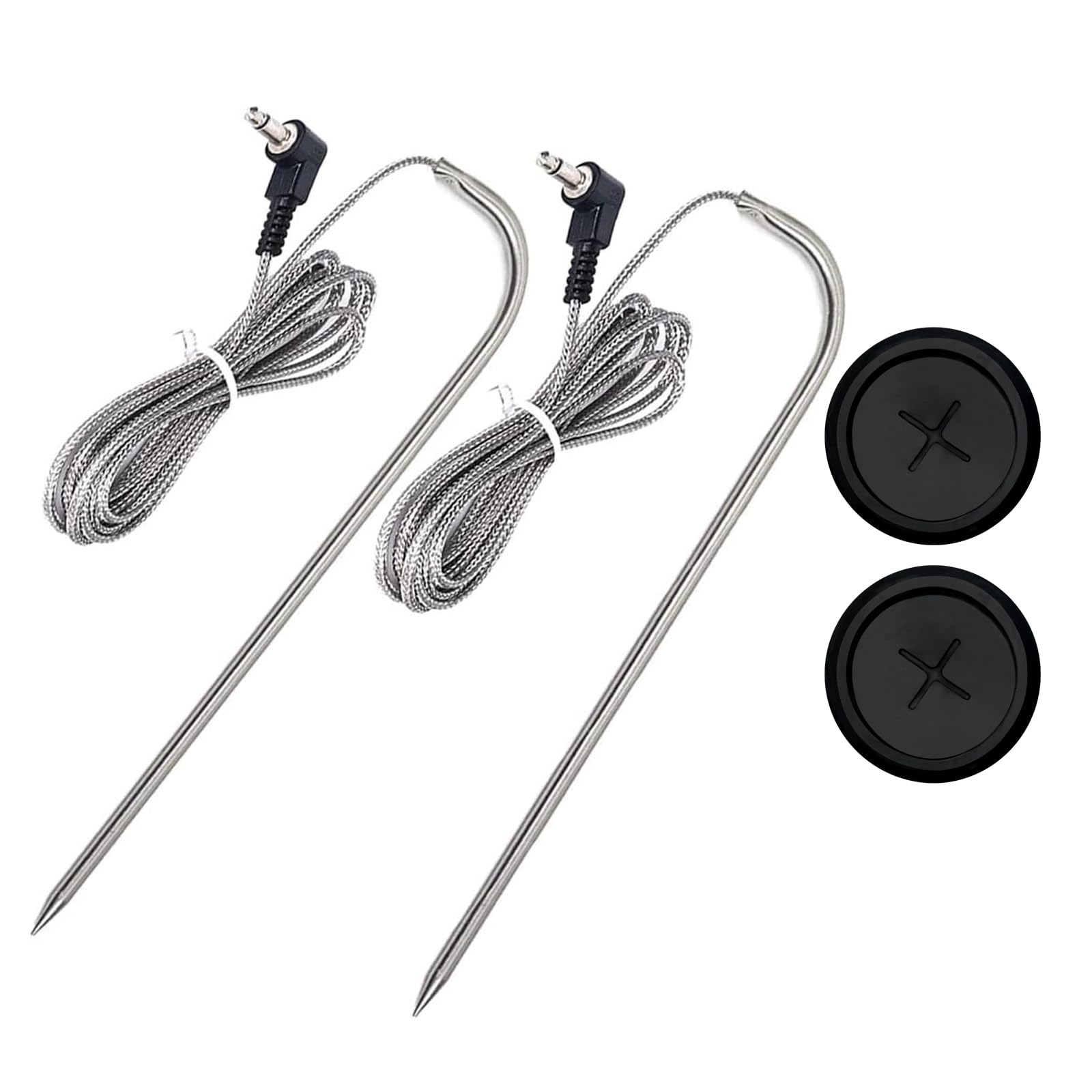 Replacement Meat Probe for Pit Boss Pellet Grill, Compatible with Pit Boss Series Pellet Grill and Smoker, 3.5 mm Plug, 2 Waterproof Temperature Probes(Heruisi)