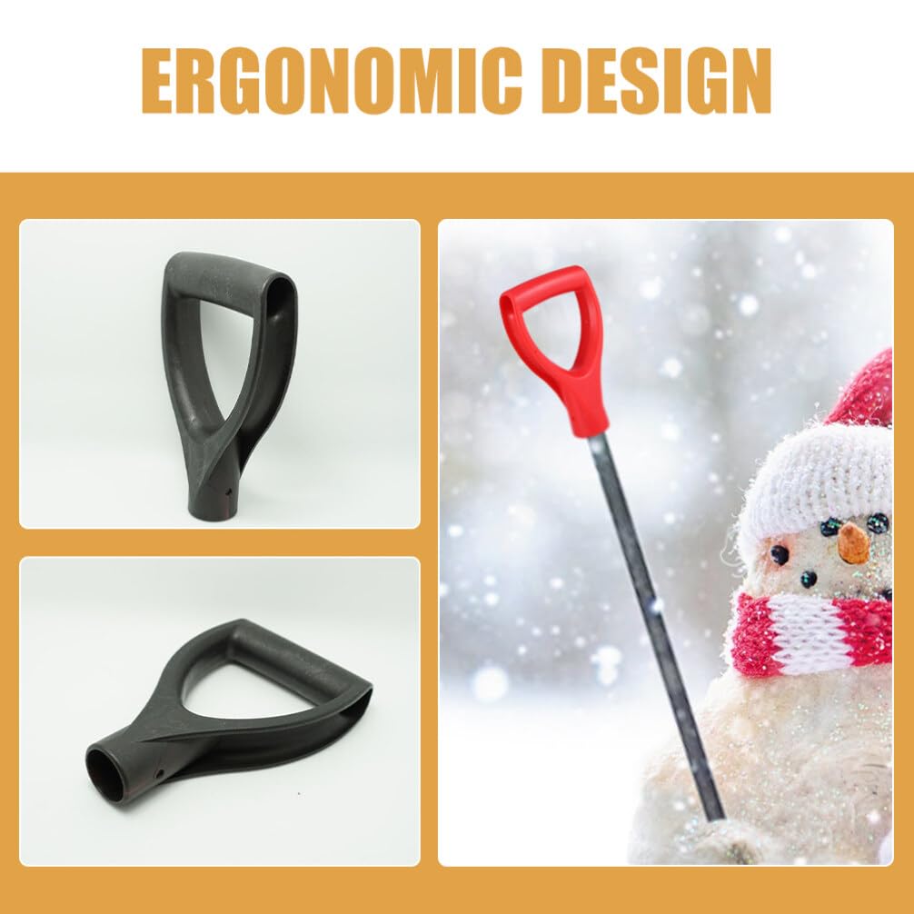 Yardwe 4PCS Plastic Spade Handle Shovel D Grip Handle,32mm/1.26" Inner Diameter PVC Shovel D Grip Handle,Replacement Handle for Digging Raking Tool