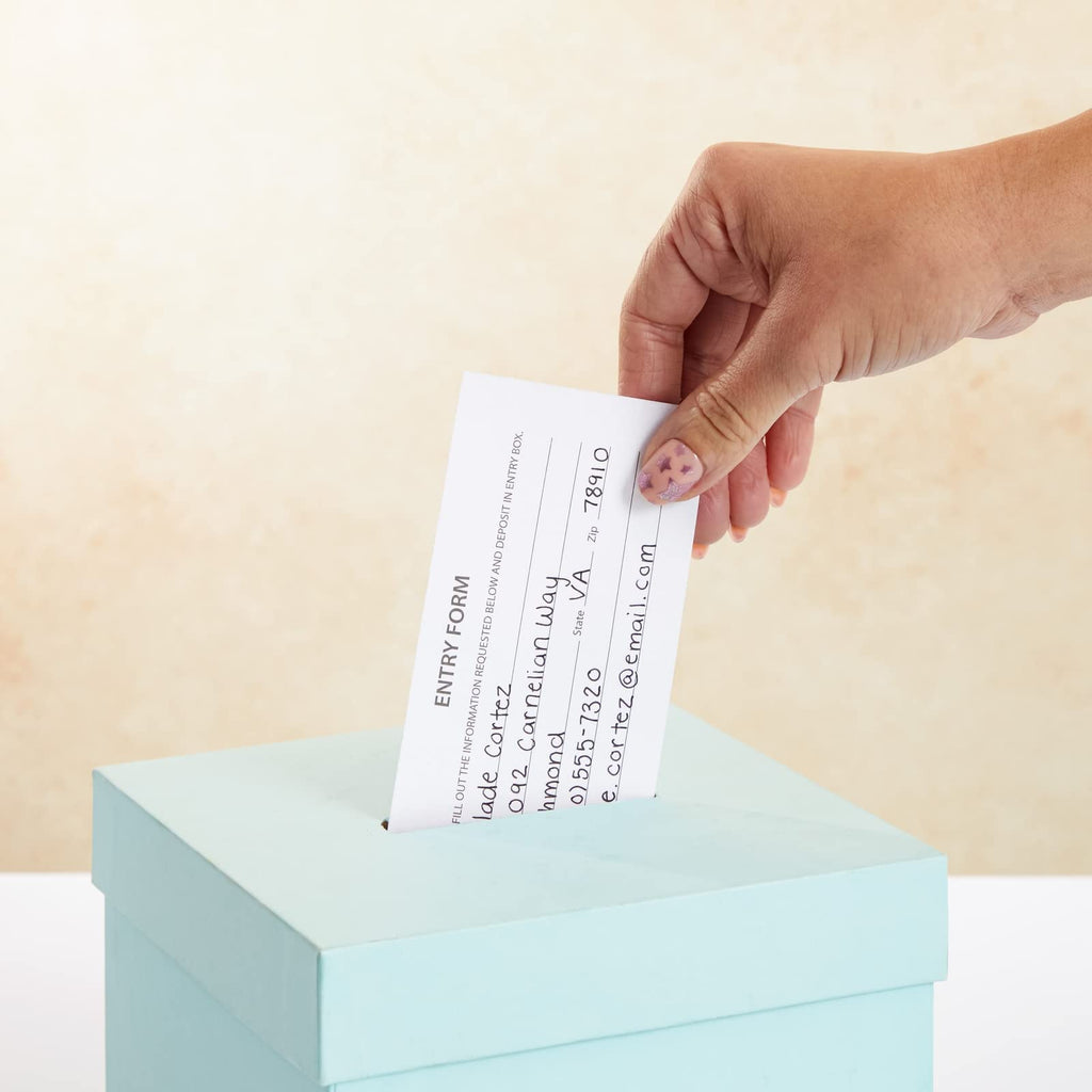 2000 Raffle Ticket Sheets, Blank Entry Forms for Contests, School Events (White, 20 Pads)