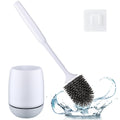 Bosta Toilet Brush with Holder, Silicone Toilet Bowl Brush Cleaning Toilet Scrubber Set with Non-Scratch Silicone Bristles Deep Cleaning