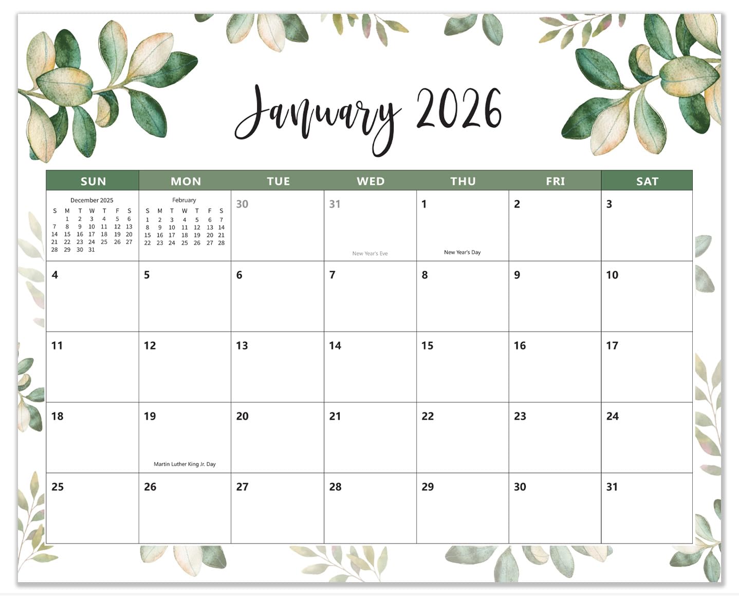 Magnetic Calendar for Fridge 2025-2026 - Fridge Calendar Runs From Jul 2025 to Dec 2026 - Refrigerator Calendar Perfect for Planning, Organizing, and Scheduling Your Life (15 x 12 Inches)