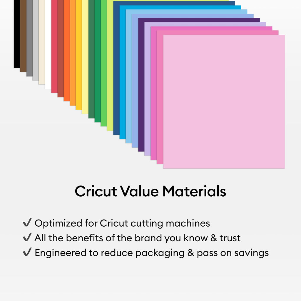 Cricut® Value Cardstock, Rainbow Sampler - 12 in x 12 in (75 Sheets)