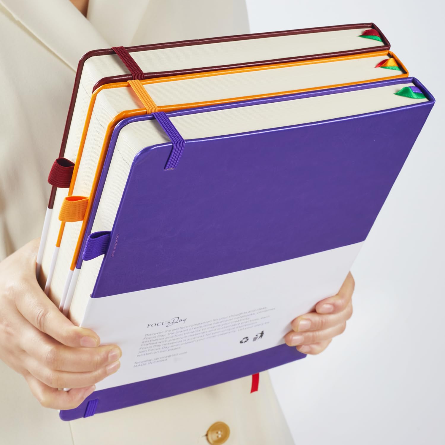 320 Pages Journal Notebook, College Ruled Notebook Journal for Women Men, Leather Journal Notebook for School Work, Pearlescent Purple Notebook, 8.5 x 11