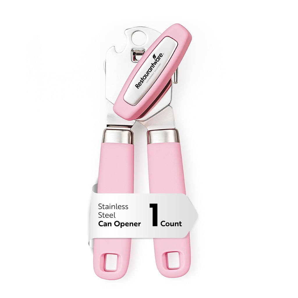 Restaurantware Can Opener 1 Pack 7.64 x 1.94 x 2.13 Inches Stainless Steel Rust Proof Manual with Built-in Bottle Opener and Ergonomic Handle