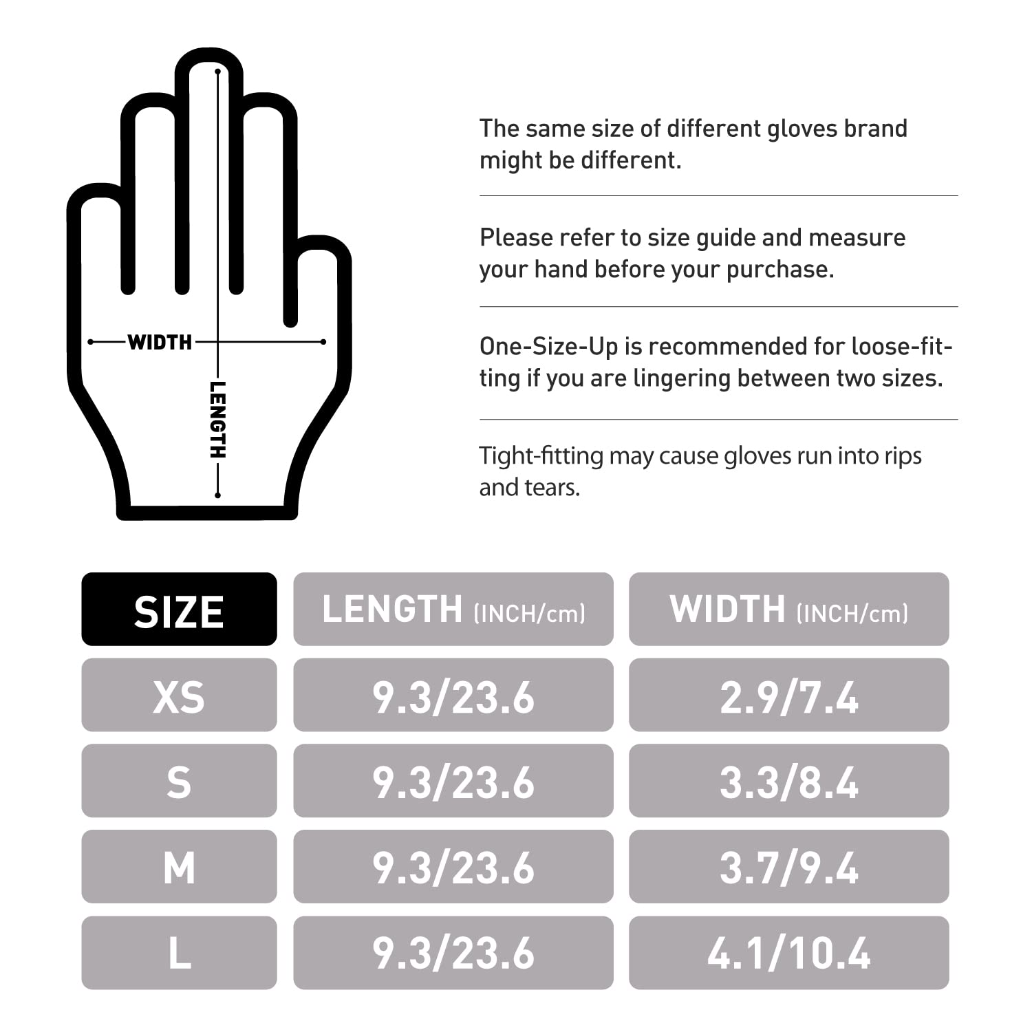 Black Disposable Gloves L|Latex-Free Vinyl Gloves for Household, Food Handling, Lab Work and More|Large,100 Counts/Box