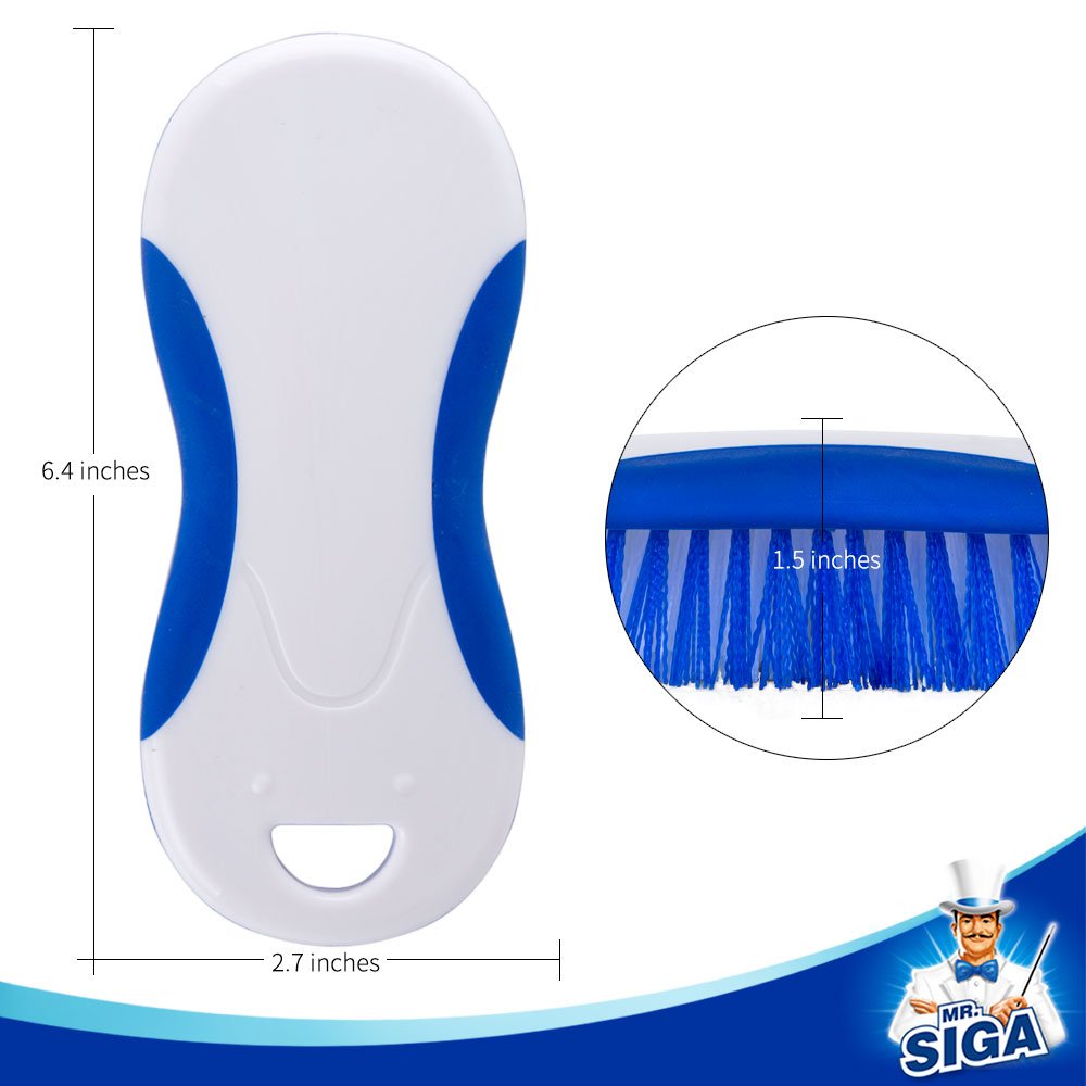 MR.SIGA Multi Purpose Heavy Duty Scrub Brush, Pack of 2