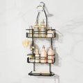SWTYMIKI Shower Caddy Hanging - 3 Tier Rustproof Hanging Shower Organizer, No Drilling Bathroom Shower Shelves with 16 Hooks & Soap Holder, Anti-Swing Over Head Shower Rack for Shampoo,Sponge,Towel