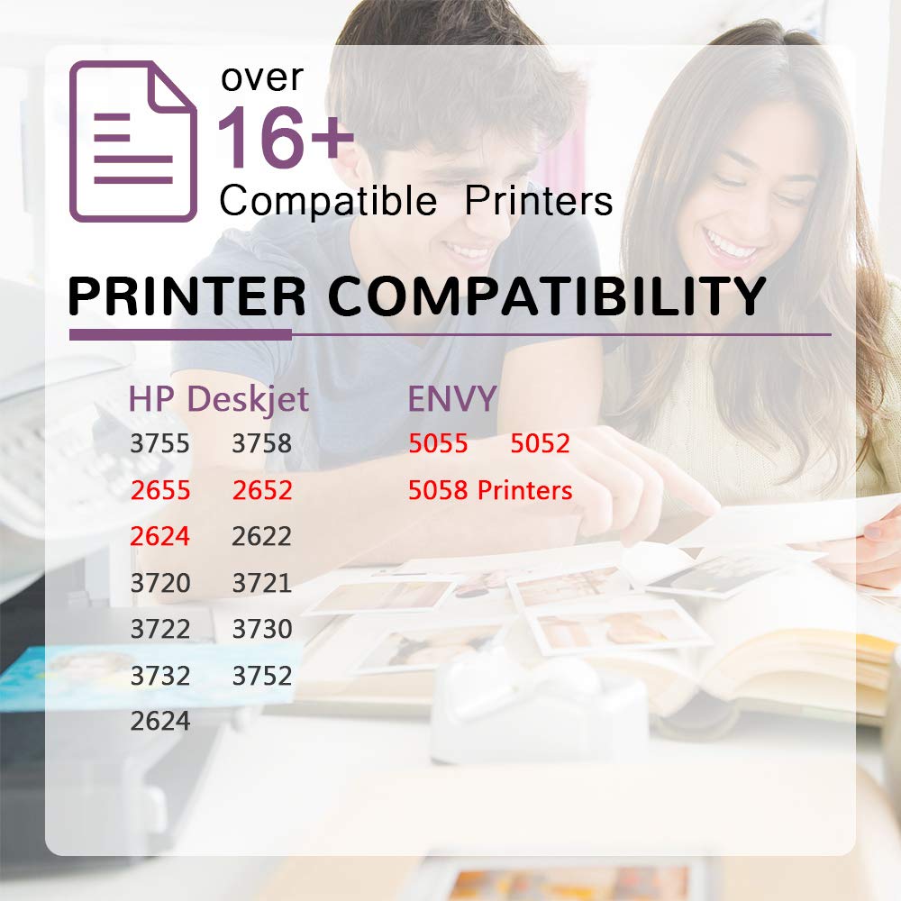 Inktopia Remanufactured for HP 65 XL 65XL Ink Cartridge High Yield, 1 Black+1 Tri-Color, Use with Envy 5055 5052 5058 DeskJet 3755 2655 3720 3722 3723 3752 3758 2652 2624 Printer