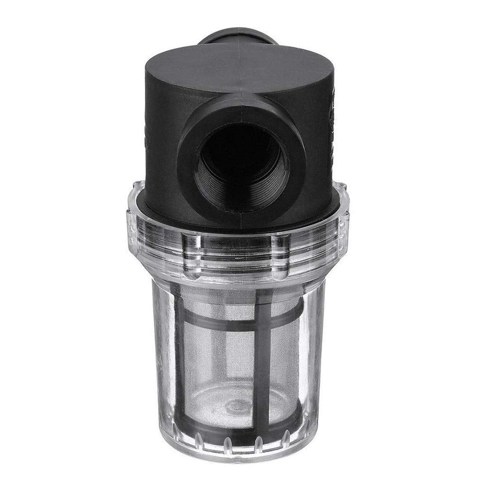 Denpetec 1Pcs Garden Pond 1 inch Inline Mesh Strainer Water Pump Filter Irrigation High Flow Pipeline Filter Garden Interface Strainer(Size:80 mesh)