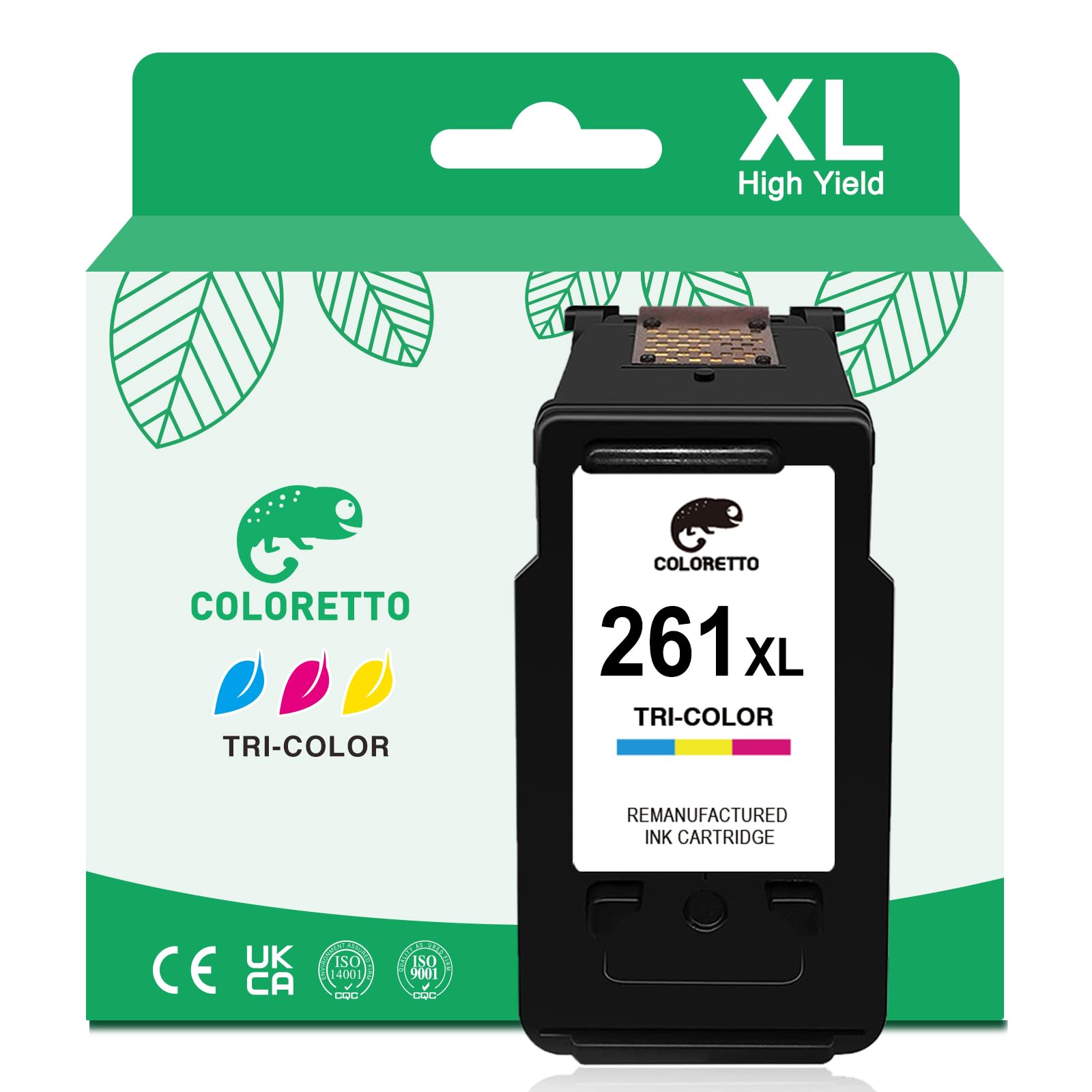 COLORETTO CL-261XL Colour Ink Cartridge for Canon TR7020 Ink TS5320A TR7020A TR7021 TR7021A TR7022 TR7022A TR7000 TS5320 TS5300 TS5300A TS6420 TS6420A Printer for Canon PIXMA Cl261 XL Color 1-Pack