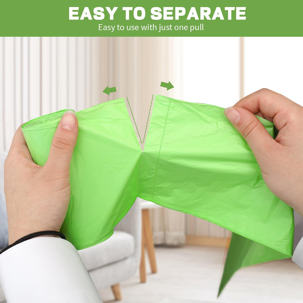 LRCXL 150 Count Compost Bags 10L, 2.6 Gallon Small Compostable Bags Green Trash Bags Waste Kitchen Biodegradable Garbage Bags for Food Scraps, Organic Compost Bin Bags