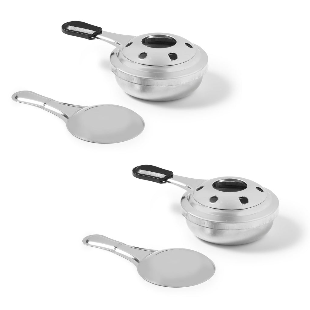 Starfrit Set of 2 Stainless Steel Fondue Adjustable Safety Burner - Stainless Steel