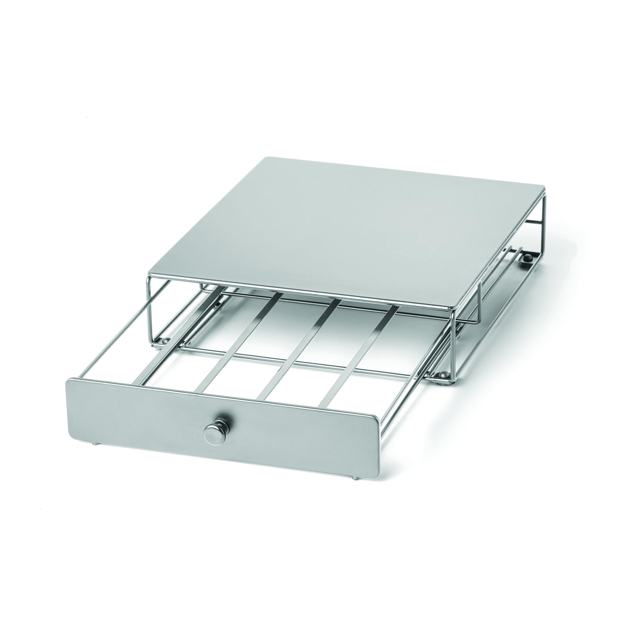 Starfrit Coffee Pod Capsule Drawer - Holds up to 30 Keurig K-Cups Pods - Under Brewer Storage Drawer - Silver