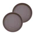 The HC Companies Round Prima Flower Pot Saucers - Plastic Plant Saucer for Outdoors & Indoors - Traditional Plant Pot Trays for Water Drainage -Durable Plant Tray (12-inch Cappuccino, Pack of 2)