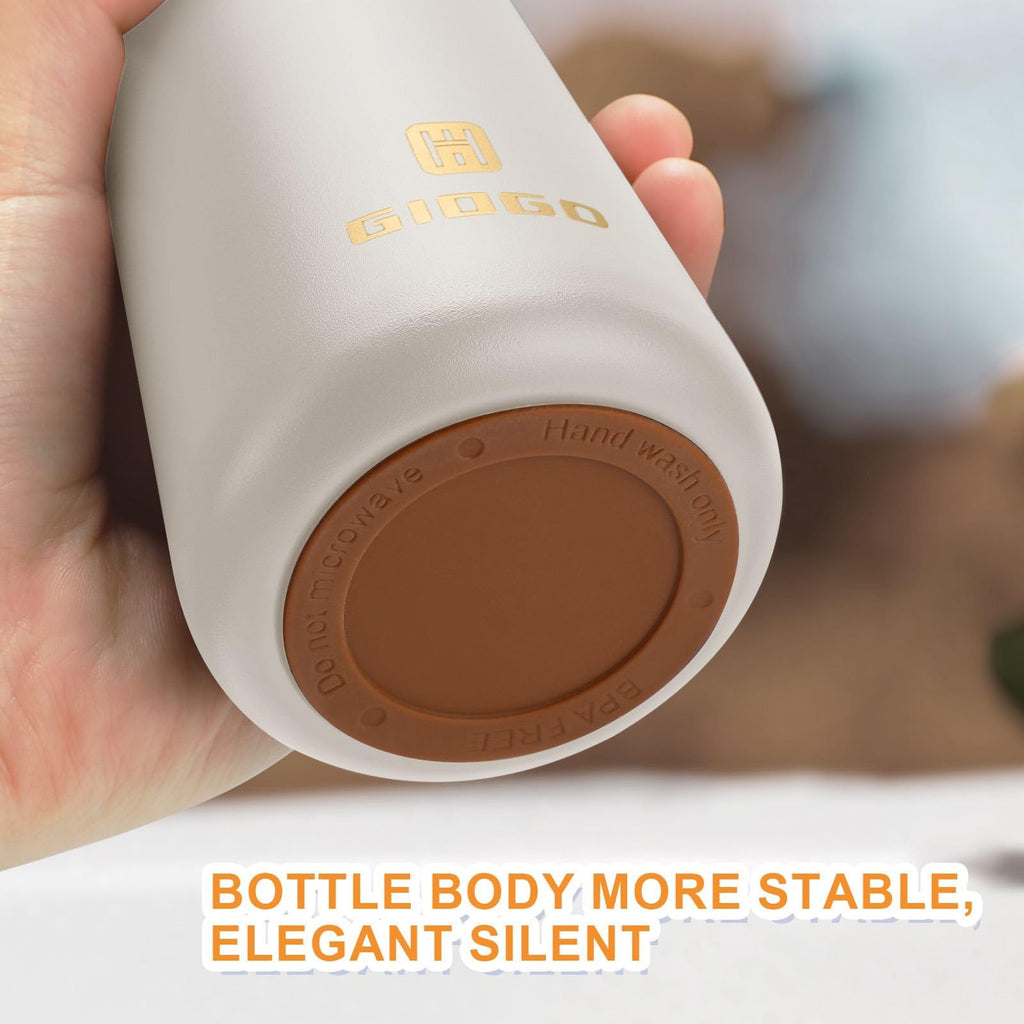 Stainless Steel Water Bottles Small Thermo Water Bottle Slim Mini Thermo Flask 180ml/6.1oz Vacuum Insulated Thermal Water Bottle for Hot and Cold Drinks Perfect for Purse (White)