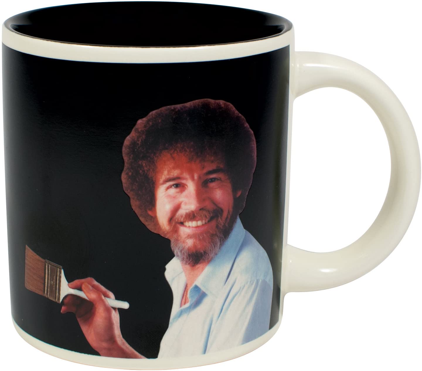 The Unemployed Philosophers Guild Bob Ross Self-Painting Mug - in A Fun Gift Box
