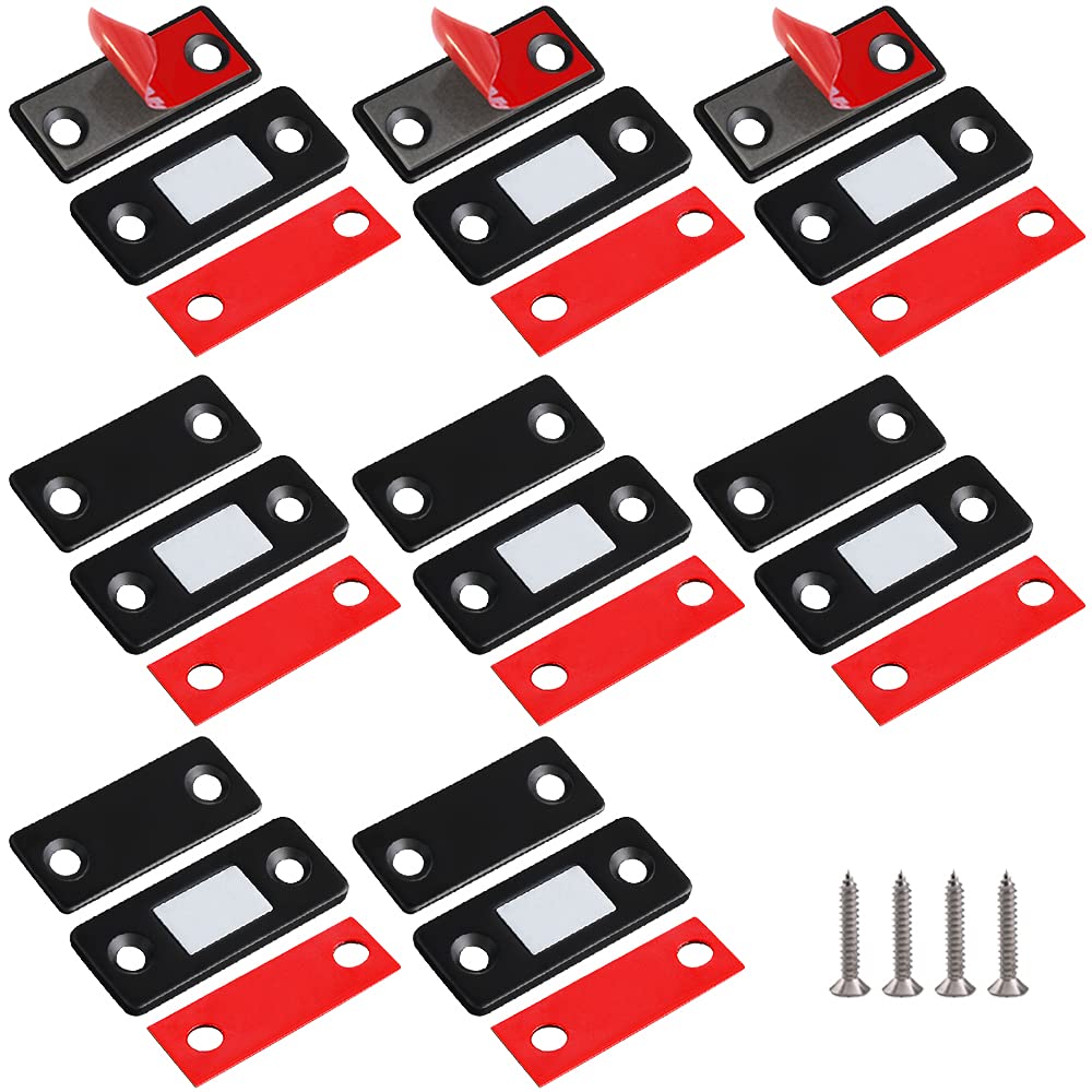 Jiayi Cabinet Magnetic Catch 8 Pack Ultra Thin Cabinet Door Magnets Stick on Drawer Magnets Cabinet Latch Magnetic Closures for Cabinets Kitchen Closet Door Closing Magnetic Door Catch Closer