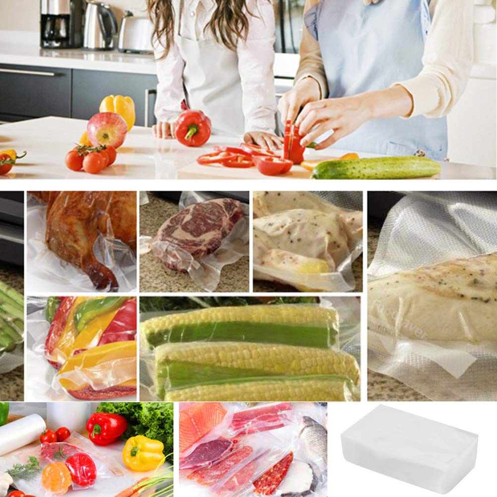TIMESETL 4 x 6 Inch Full Mesh Vacuum Seal Bags, Food Saver Bags Pre-cut, Sous Vide Storage Packaging Bag BPA Free, Heavy Duty, Kitchen Accessories, 200pcs