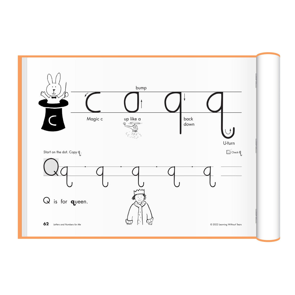Learning Without Tears, Letters and Numbers for Me, Student Workbook, Age 5+, Kindergarten, Handwriting Practice, Writing Book, School & Home, Language Arts, Tutoring