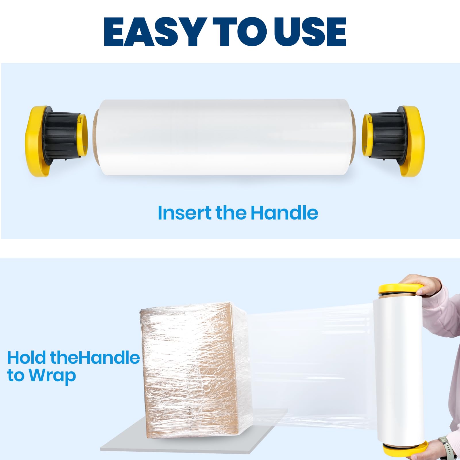 ADHES Heavy Duty Shrink Wrap Roll, 15 Inch x 1000 Feet, Stretch Wrap Stretch Film, 60 Gauge Industrial Strength Plastic Moving Wrap for Pallet Wrap, Furniture Wrapping Moving & Protection