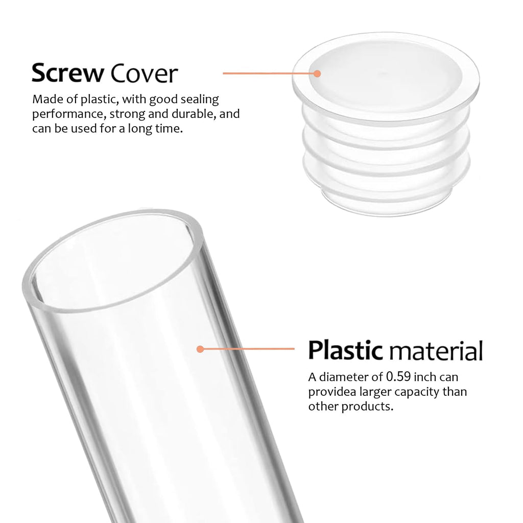 40 Pcs Tampon Flask Set,Includes 14 Pcs 1oz Reusable Plastic Tube Flasks for Women Flask Containers 24 Pcs Tampon Reusable Wrappers Funnels for Cruise Event