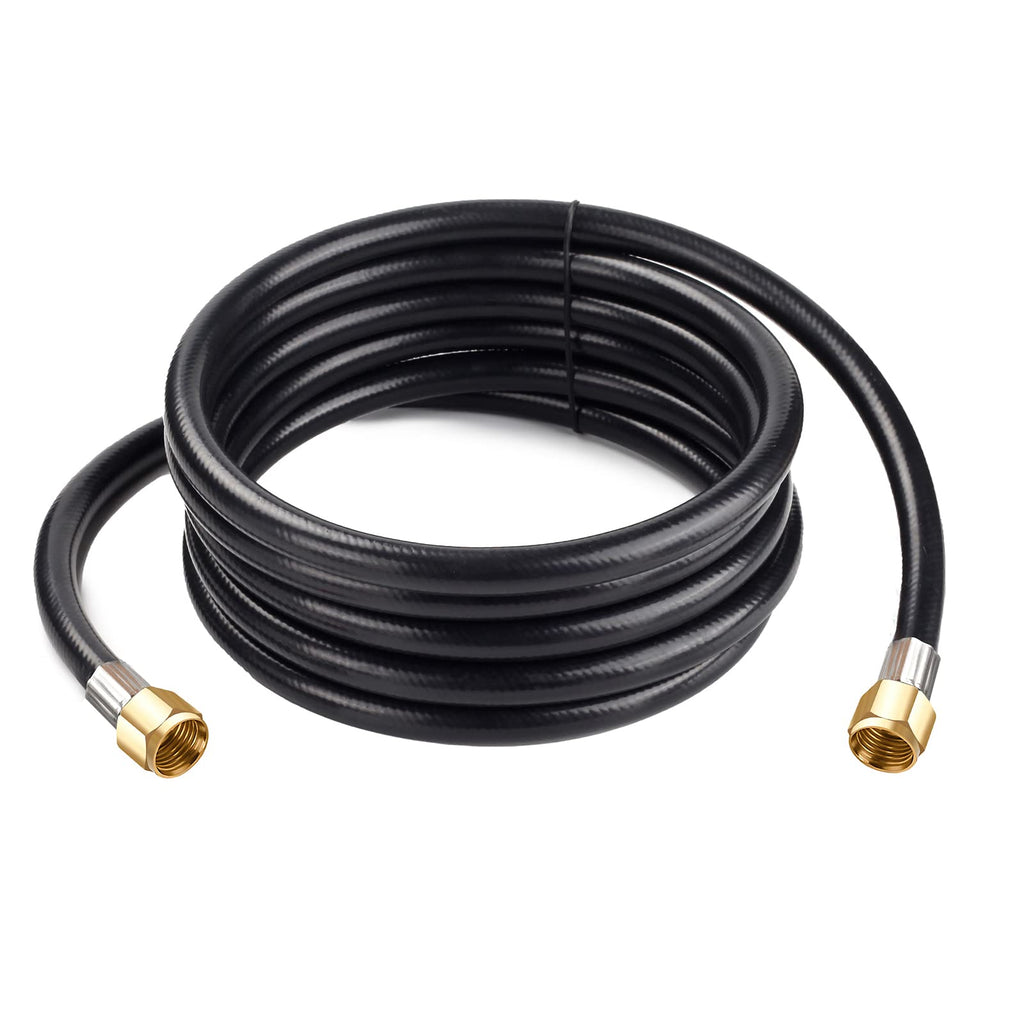 Bbcuepro 12FT Propane Hose Assembly with Both 3/8" Female Flare for Most Gas Grill, RV, Heater, Generator, Fire Pit and More - Propane Hose Extension