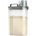 Viretec Rice Storage Container, 3 to 5Lbs Dry Food Airtight Container, Pet Dog Cat Food Canister, BPA Free Clear Plastic Kitchen and Pantry Organization Bin for Oatmeal, Grain, Cereal, Pasta, Flour